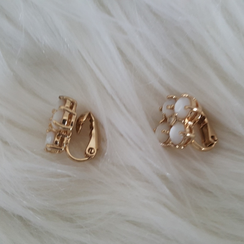 Kate Spade Mother-of-Pearl clip on Earrings - Picture 3 of 4